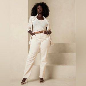 Banana Republic Straight Ankle Jeans – Ivory, Size 31